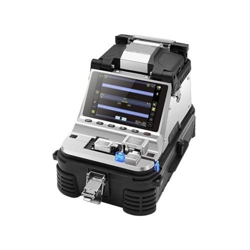 Glasfaser-Trenngerät, Glasfaser-Messer, AI-10A Optical Fiber Splicer AI-10 Mit Elektrische Cleaver Spleißen Maschine 6 Motoren Automatische Core Ausrichtung für Spleißwagen, Labore, Glasfasertechniker