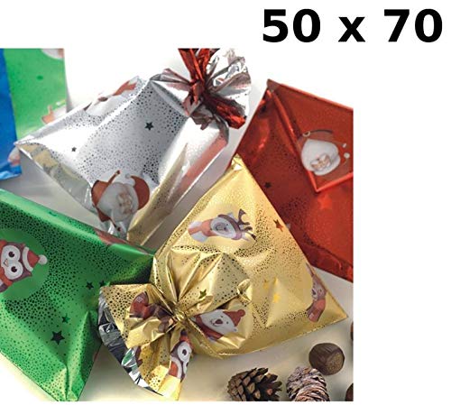 Pnp 8013170693257 Packung 100 Größe 50 x 70 cm Weihnachtsmuster Sortiert Umschläge, Mehrfarbig