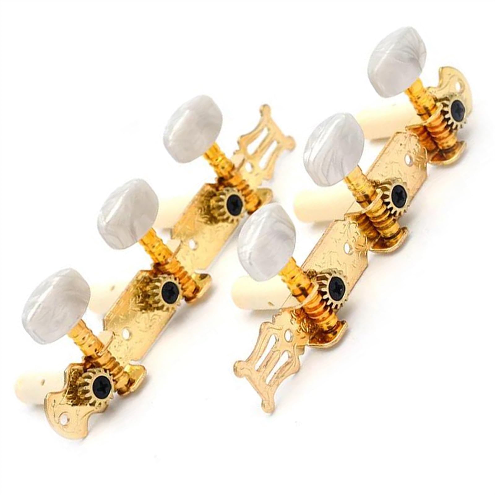 Strings Tuning Pegs Mechaniken Für Gitarre Ein Satz 1R1L klassischer Gitarren-Saiten-Stimmwirbel, Stimmwirbel, Mechaniken, Gold