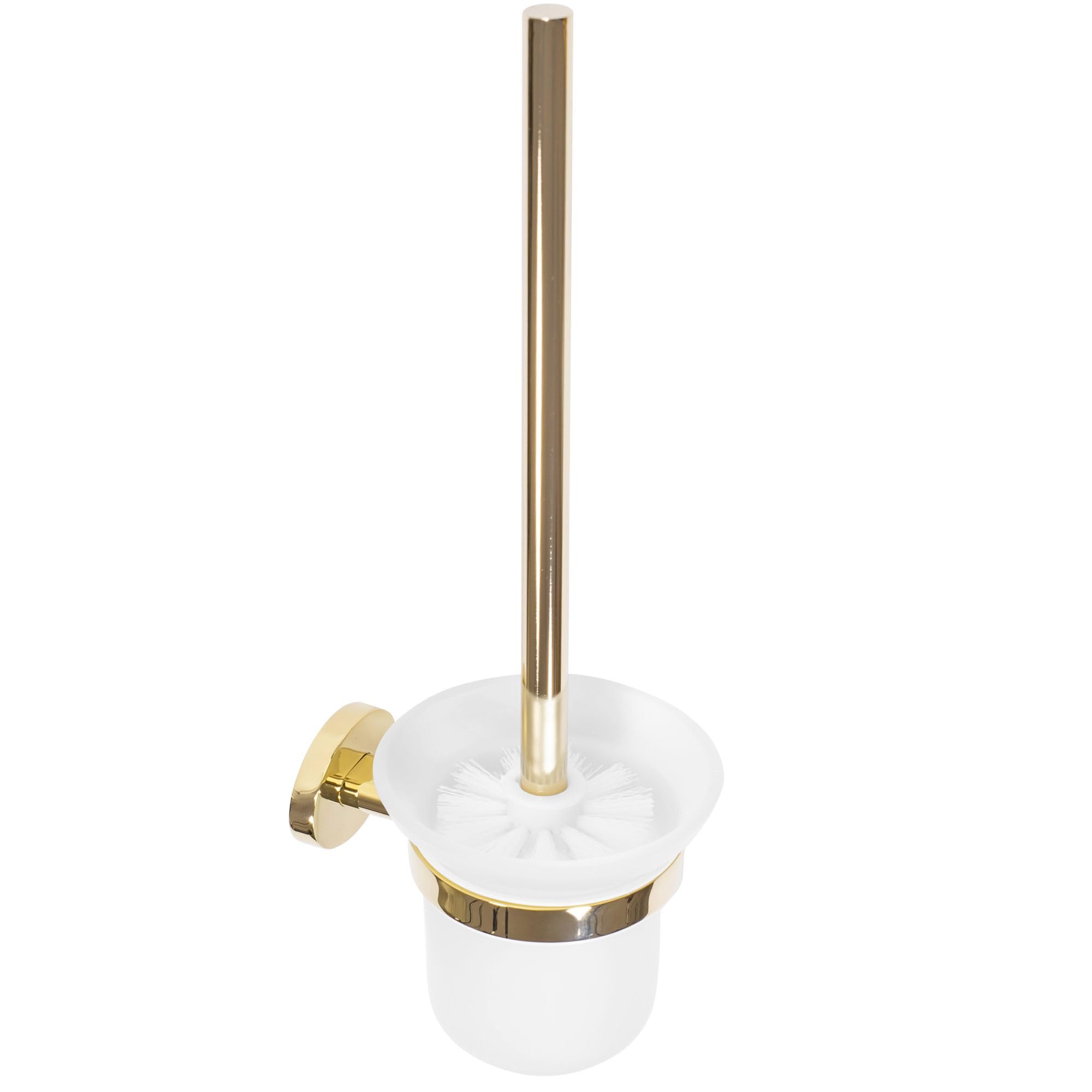 Rea Toilet Brushes Gold 322265A WC-Bürste und Halter aus Metall, Größe 14 x 11,5 x 35,5 cm (Gold)