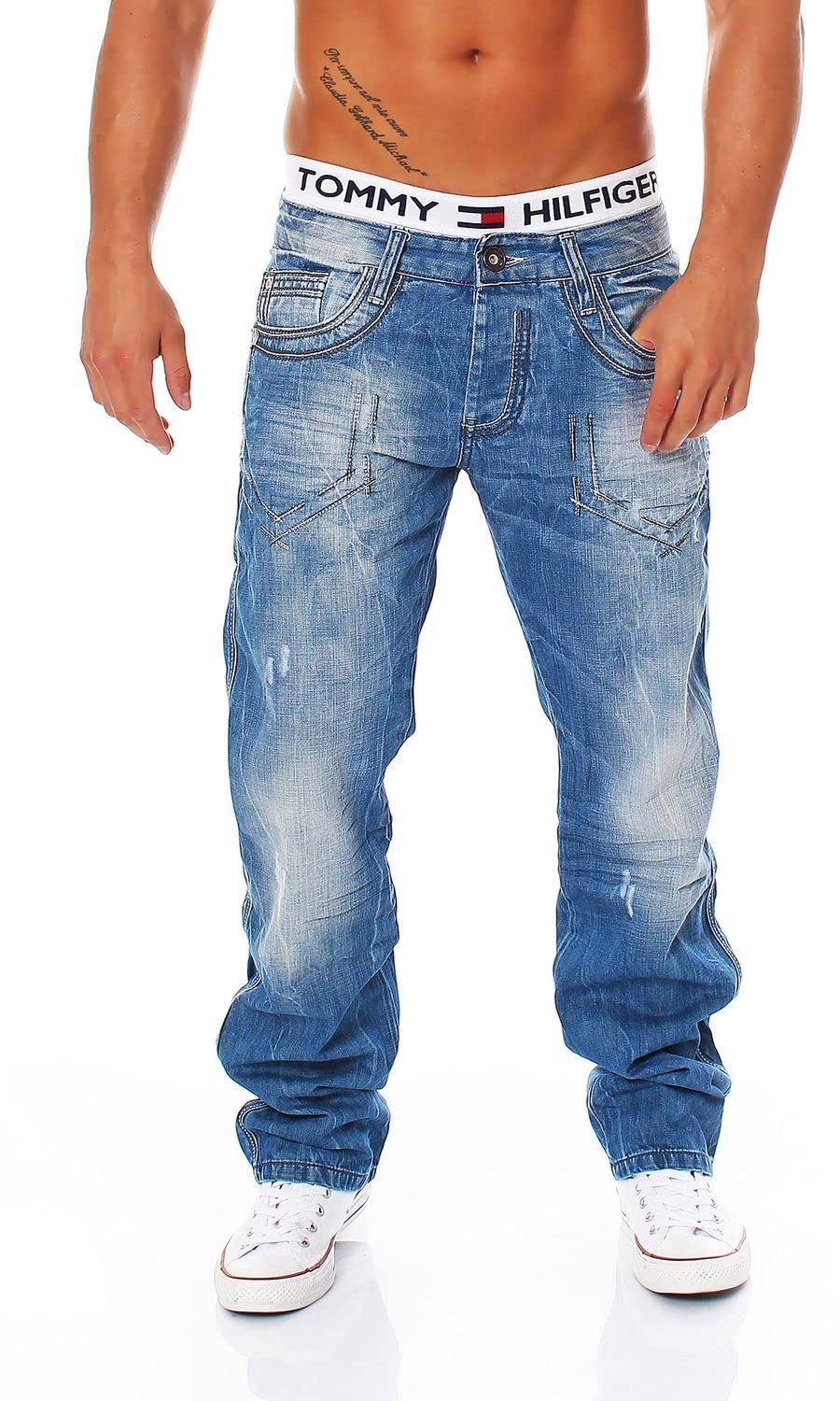 Cipo & Baxx C-0600 Regular Fit Herren Jeans, Hosengröße:W38/L34