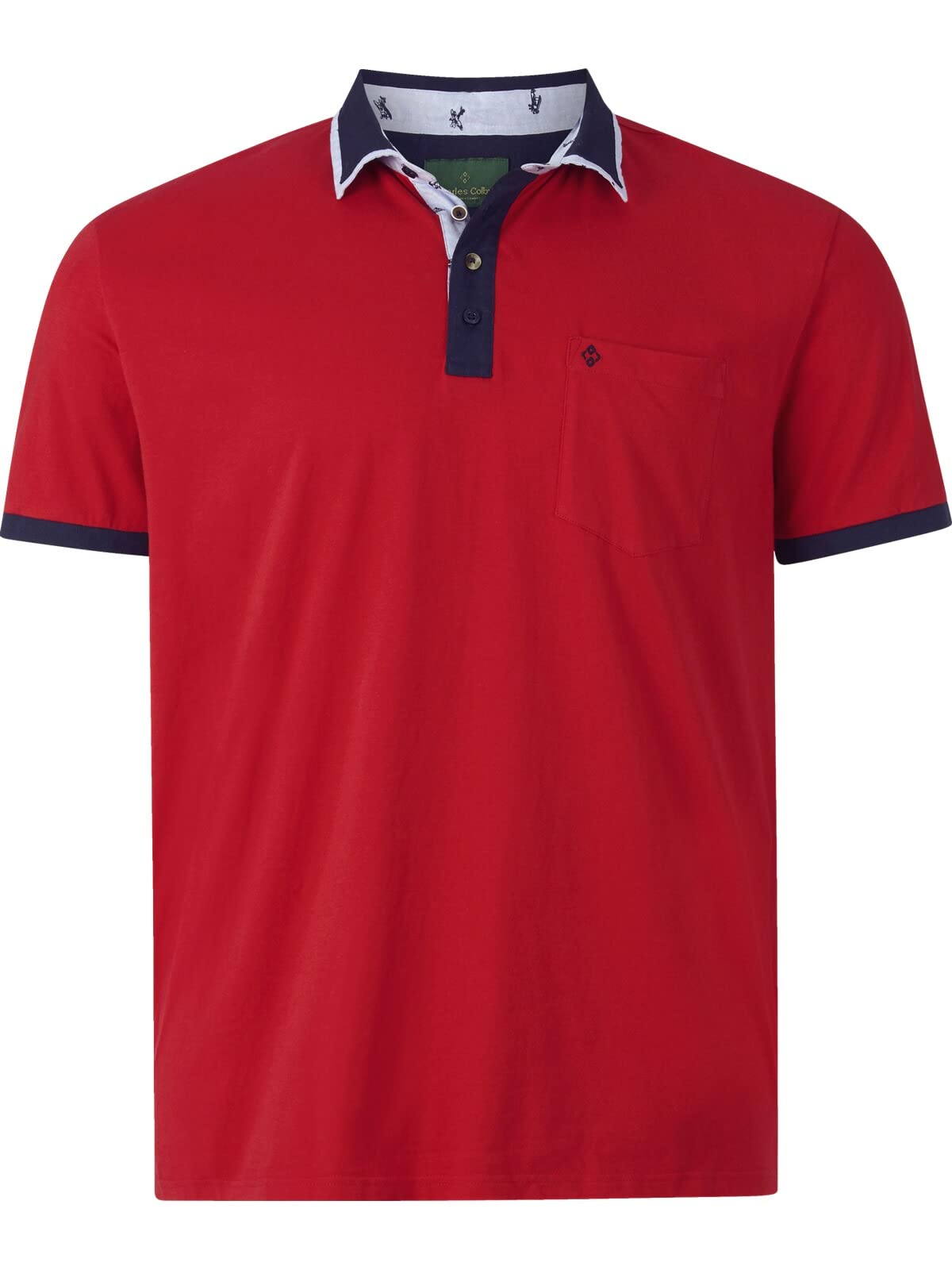 Charles Colby Herren Poloshirt Earl Spencer rot 2XL (XXL) - 60/62