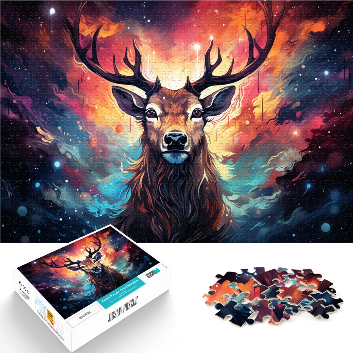 Puzzle-Geschenk, Farbe: Sikahirsch, 1000 Teile, Puzzle für Erwachsene, Holzpuzzle, jedes Teil ist einzigartig – anspruchsvolles, unterhaltsames Familienspiel, 1000 Teile (50 x 75 cm)