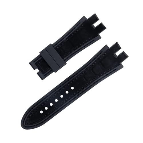 IOTUP Uhrenarmband für die Excalibur-Serie, 28 mm, Nubukleder, Silikon-Uhrenarmband, Zubehör, passend für Roger Dubuis, 28mm, Achat