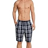 Schiesser Herren Kurze Schlafhose Web - Mix + Relax Pyjamaunterteil, Dunkelblau-gem._163841, 54/ XL EU