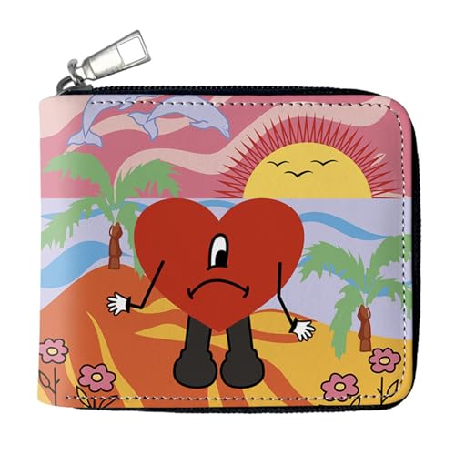 Geldtasche Anime Bad Bun. ny, Spaß Süß Kawaii Kartenetui mit Münzfach, Schlüsselanhänger Geldtasche (Color:Multicolor 5)