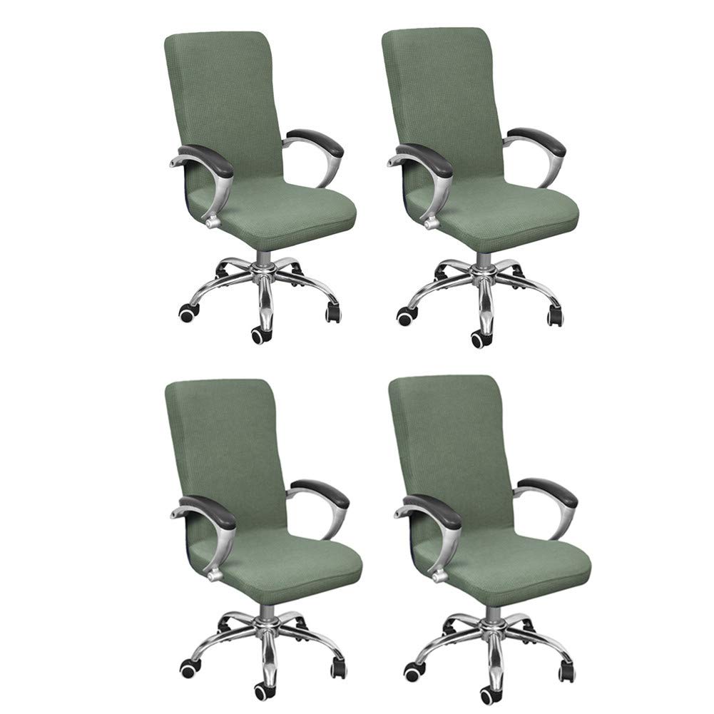 Rysmliuhan Shop Chair Cover Stuhlhussen günstig Stretch Stuhlhussen Esszimmer Stuhl abdeckungen hohe zurück Abdeckungen für esszimmer stühle Set of 4,Green