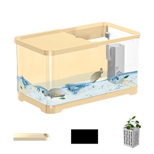 Aquarium, dekoratives Goldfisch-Aquarium-Starter-Set, Goldfischtank, kleines Betta-Fischtank, kleines Aquarium, Salzwasser-Aquarium-Set, vielseitiges Aquarium für Quallen, Guppy-Garnelen