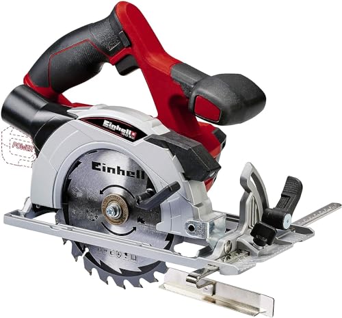 Einhell Akku-Handkreissäge TE-CS 18 Li-Solo Power X-Change (Lithium-Ionen, Staubabsaugadapter, Spindelarretierung, Alu-Sägetisch, inkl. LED-Licht)