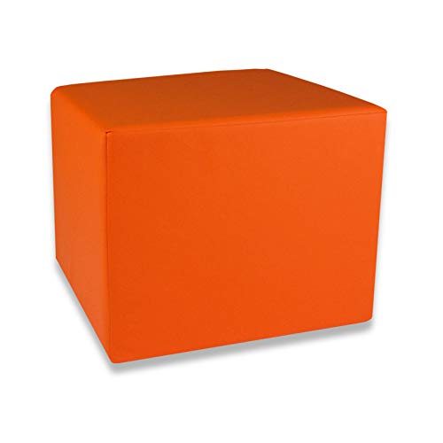 Fränkische Schlafmanufaktur Stufenlagerungswürfel, Bandscheibenwürfel, Lagerungswürfel, mit Soft-Kunstlederbezug, ca. 45x40x35 Farbe Orange