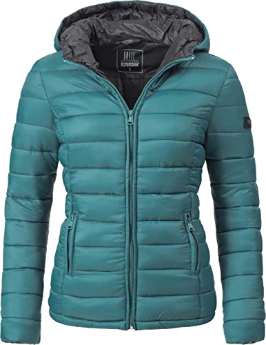 MARIKOO Damen Übergangsjacke Steppjacke Lucy Ocean Green Gr. S