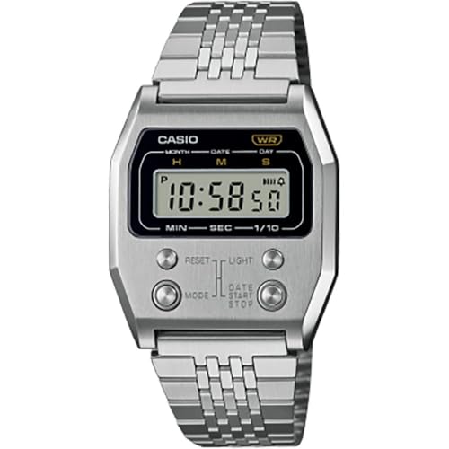 Casio Vintage Armbanduhr Digital Stahl A1100D-1EF