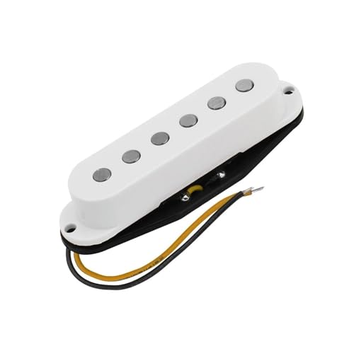 1PC Flat Single Coil Pickup Weiß Für E-Gitarre Hals/Mitte/Steg Pickup Für Option e gitarren tonabnehmer (Color : 1pcs bridge)