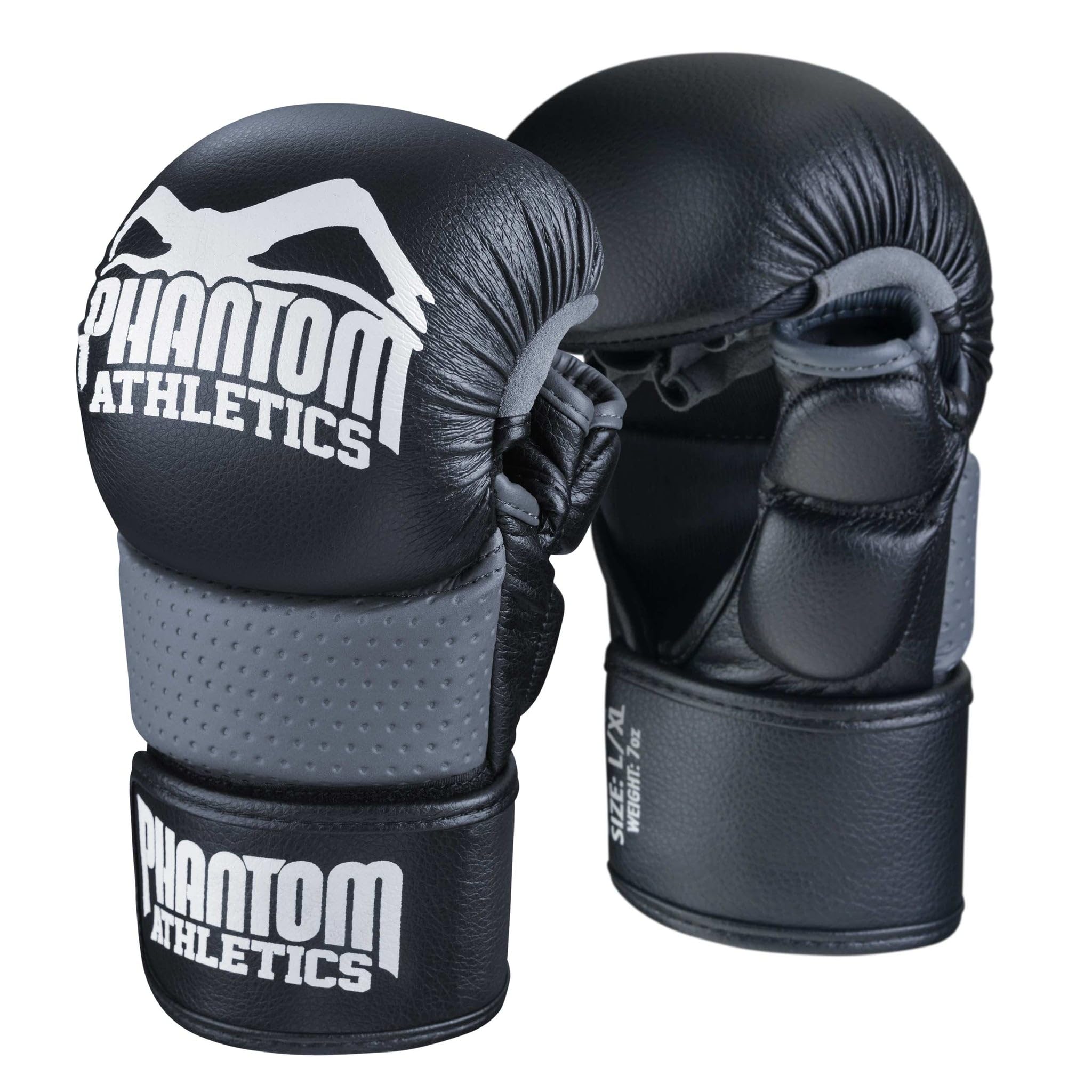 Phantom MMA Handschuhe RIOT - Optimaler Schutz für Sparring - Sicherheit für Daumen und Handgelenk - Offener Griff - Kampfsport, Grappling - Fight und Training - Herren