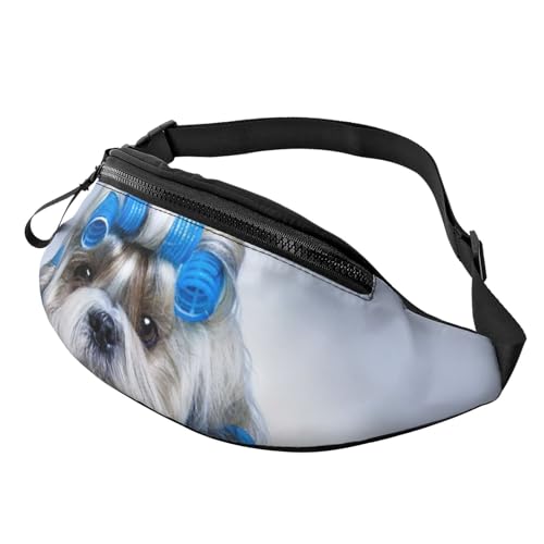 HSJFS Runner Bull Skull Printed Sports Crossbody Waist Bag Casual Chest Bag, Shih Tzu Hund, Einheitsgröße