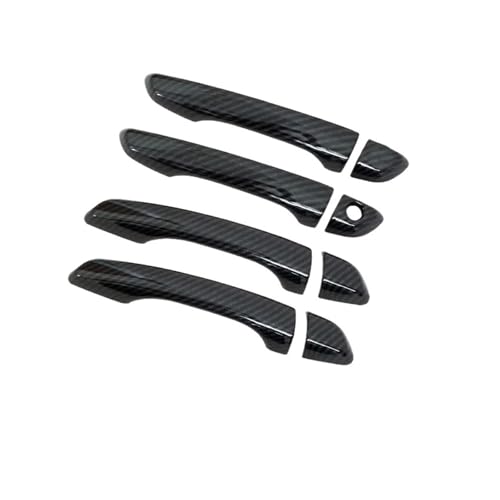 Beifahrerseite Außentürgriff Für Opel Für Mokka MK2 2021 2022 2023 Auto Chrom Türgriff Luxuriöses Äußeres Auto-Styling Anti-Kratz-Zubehör Auto Deurgrepen Trim(Carbon Fiber 4pcs)