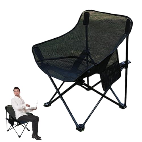 Outdoor-Klappstühle, Faltbarer Campingstuhl | Klappstühle für den Außenbereich mit Seitentaschen - Ergonomische Zeltstühle für Erwachsene, inklusive Tragetasche, für Camping, Rasen, Terrasse, Strand