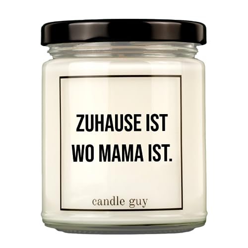 candle guy Duftkerze | Zuhause ist wo Mama ist. | Handgemacht aus 100% Sojawachs | 70 Stunden Brenndauer