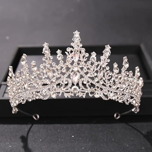 ESBANT Krone Diademe for Frauen Haarschmuck, Barock Vintage Kronen und Diademe Kristall Braut Frauen Tiara Krone Festzug Abschlussball Diadem Hochzeit Haarschmuck Haarnadel (Size : Gold)