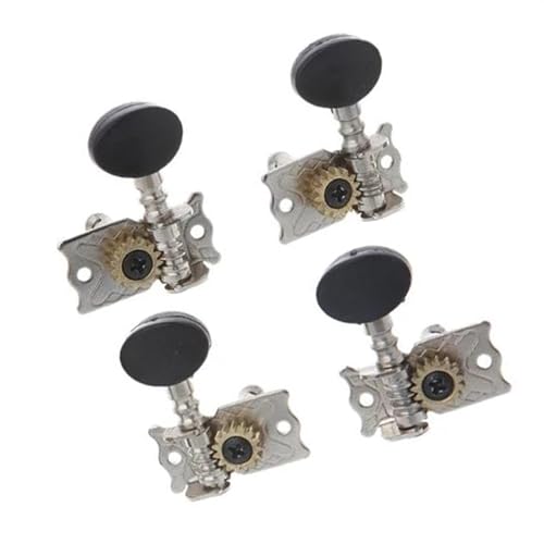 Strings Tuning Pegs Mechaniken Für Gitarre 4-saitige Ukulele-Kopfplatte Stimmwirbel Stimmwirbel 2R 2L Gitarren-Bass-Teilesatz