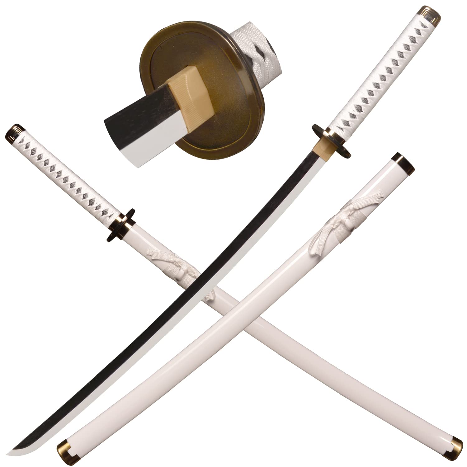 LQZJG Cosplay Anime Bambus Schwert, Roronoa Zoro Schwert Katana Wado Ichimonji Katana 103cm/41 Zoll