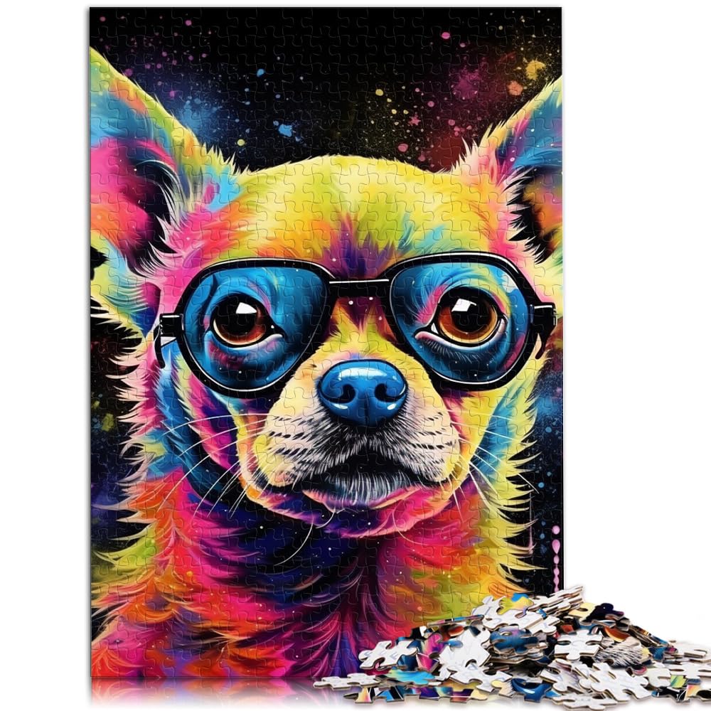 Puzzles Art Chihuahua Puzzle 1000 Teile Holzpuzzle Spielzeug Puzzles Lernspiele Stressabbau Puzzles 1000 Stück (50x75cm)