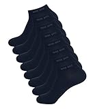 Hugo Boss Herren Sneaker Socken Füßlinge Business Socks 50388443 8 Paar, Farbe:Blau, Größe:39-42, Artikel:-401 dark navy