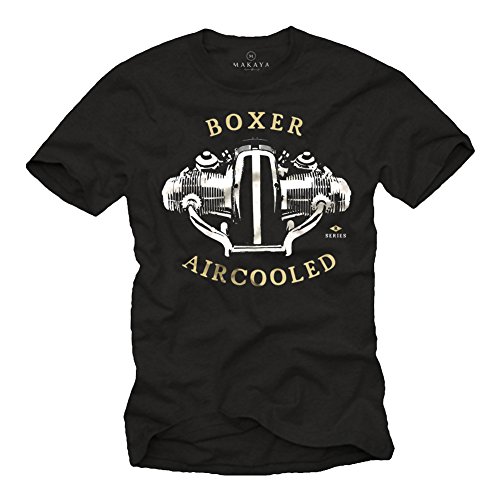 Motorrad T-Shirt für Männer - R100 Boxer Motor - Geschenke für Motorradfahrer Biker schwarz XXXL