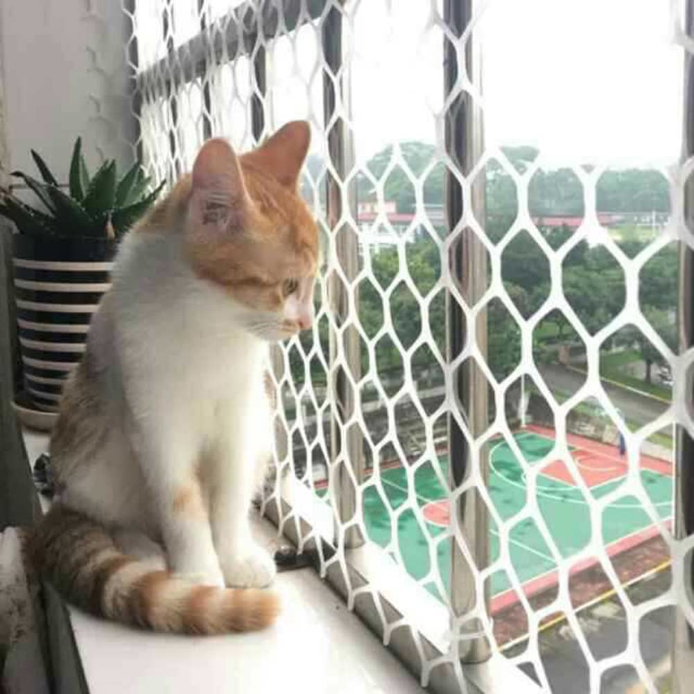 RUIBEI Cat Safety Net Balcony Pet Protective Netting Fallproof Stairs Mesh,Durable PVC Fiberglass Mesh,Fine Mesh Pond Net,Window Screen Replacement Mesh Guard Net