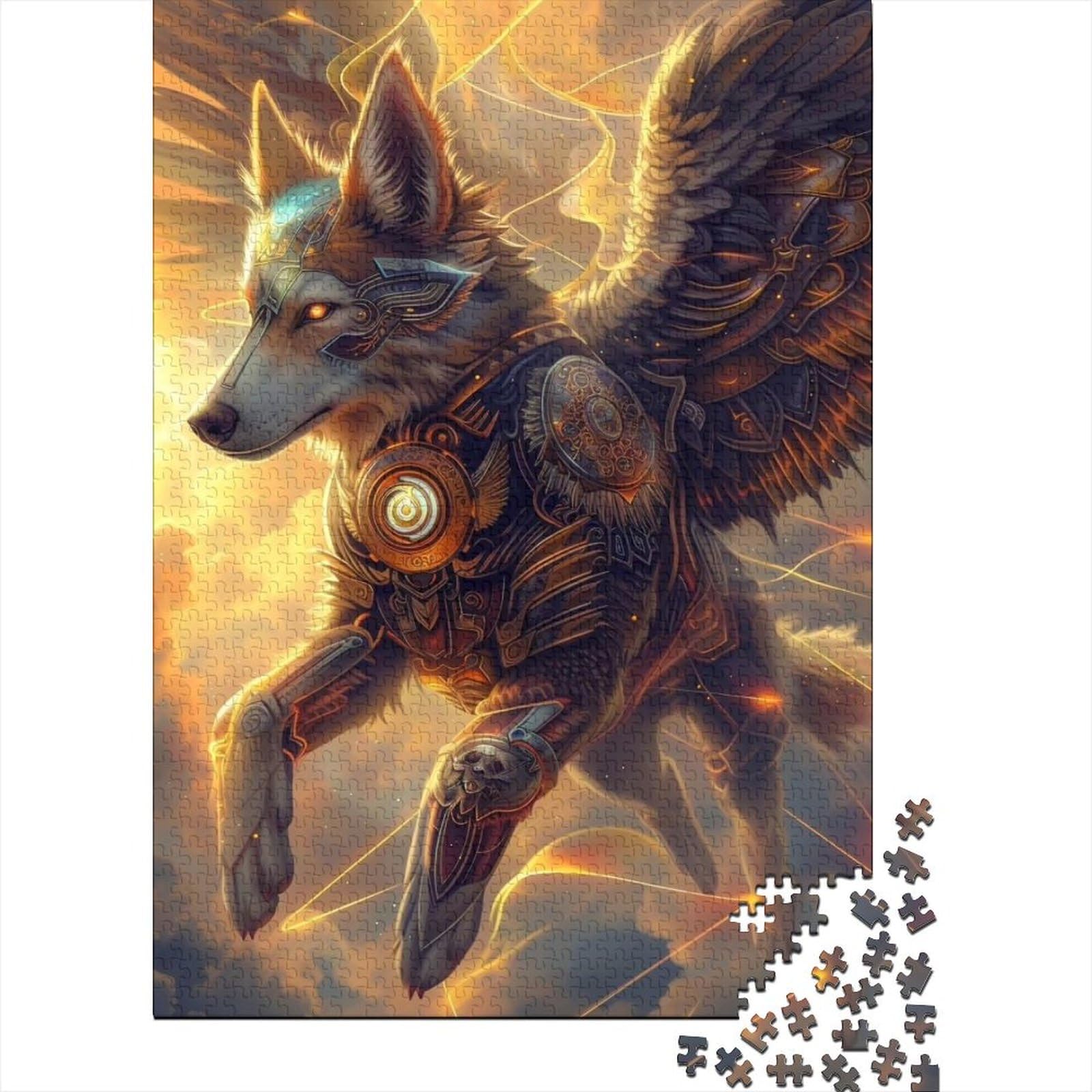 Cosmic Husky-Puzzle für Erwachsene Teenager, 1000-teiliges Puzzle für Erwachsene und Teenager, praktisches Spiel, Familiendekoration, 75 x 50 cm