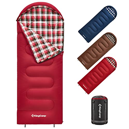 KingCamp Kinderschlafsack Schlafsack Winter Baumwolle Warmer Deckenschlafsack 3-4 Jahreszeiten für Kinder beim Camping Trekking 170 x 70 cm Komfort: 7°C 1.4 KG