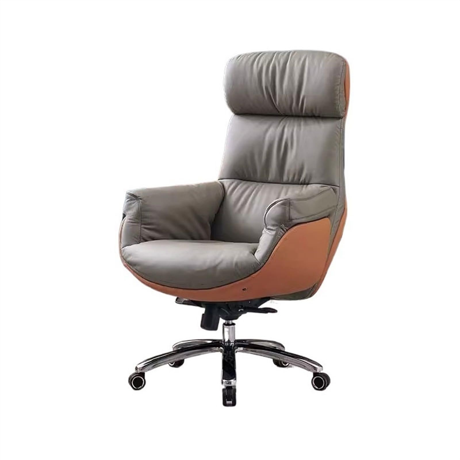 Zhaoj24-05 Bürostuhl Ergonomischer Bürostuhl, luxuriöser, bequemer Sitz, Heimcomputerstuhl, Chefsessel, Business-Bürostuhl, Liegestuhl for Nickerchen Schreibtischstuhl(Grigio)