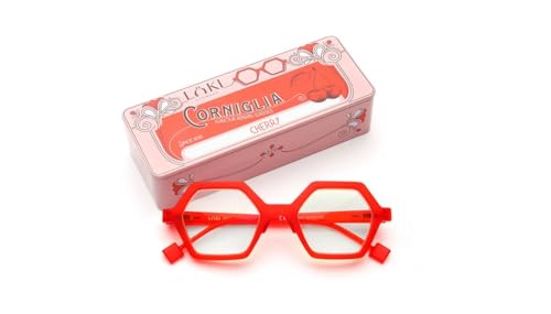 Loki Unisex Corniglia Sonnenbrille, Transparent rot