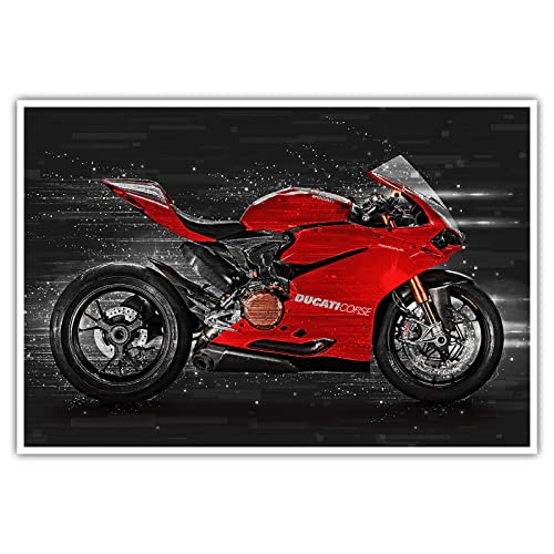 CanvasArts Ducati 1199 Panigale - Poster (80 x 60 cm, Poster)