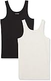 Amazon Essentials Damen Schwangerschafts-Tanktop, 2er-Pack, Beige/Schwarz, XL