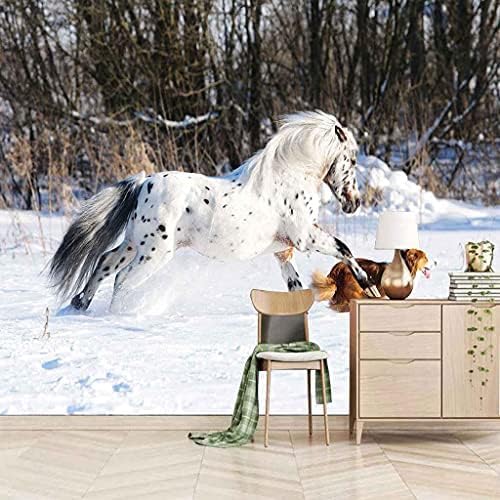 Schneewittchen Tier Pferd 3D Tapeten Wanddekoration Fototapete Sofas Wohnzimmer Wandbild Schlafzimmer-150cm×105cm