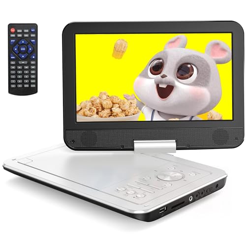 YOTON Tragbarer DVD Player 12,5" mit Autohalterung, DVD Player Auto mit 10,5" LCD, 4-6 Stunden ununterbrochene Wiedergabe, Fortsetzungsfunktion, TV-Synchronisierung, SD-Karte/USB-kompatibel