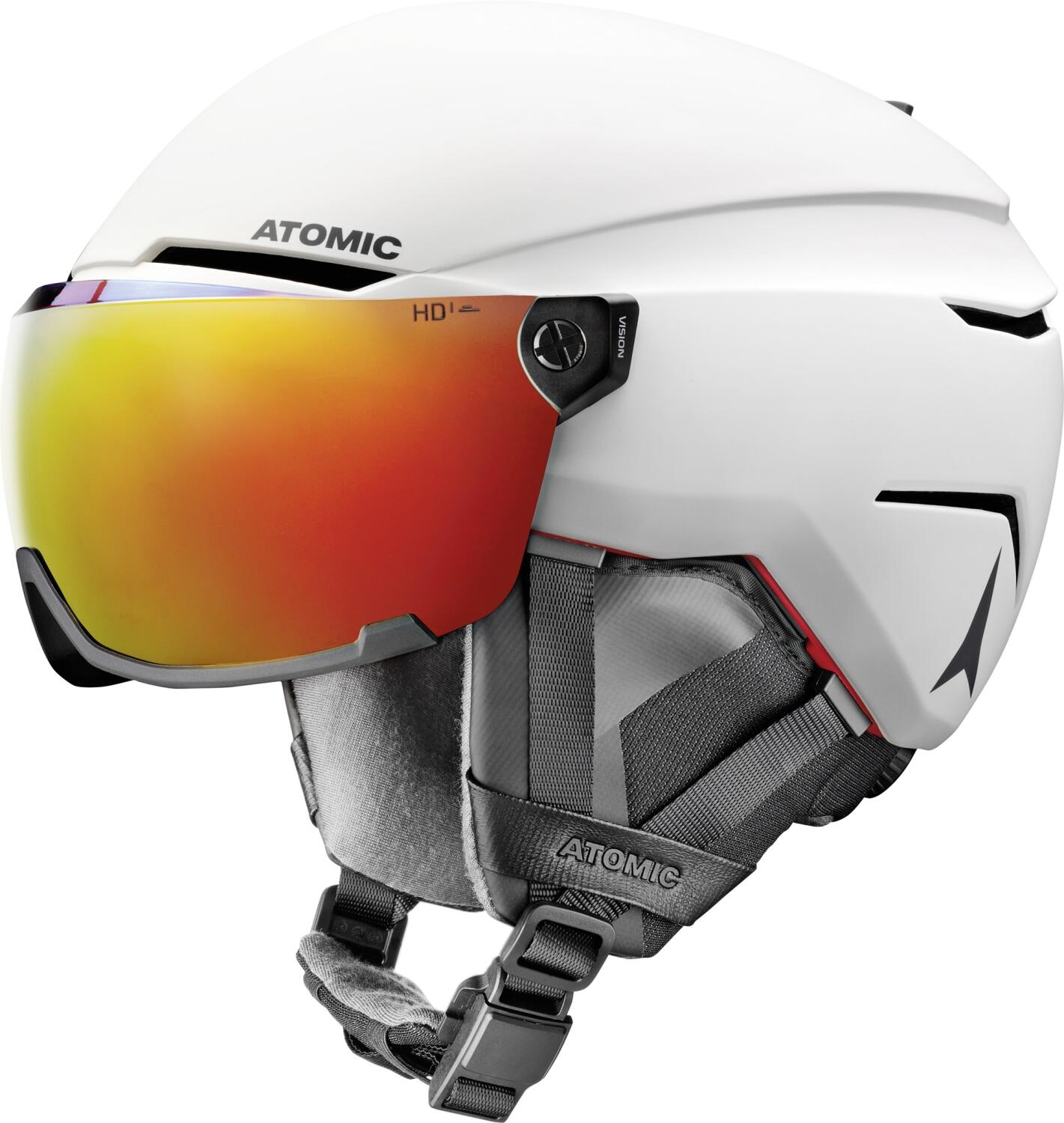 Atomic Savor Amid Visor HD Visier Skihelm (51-55 cm, white)