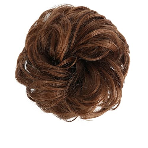 Bun Haarteile Lockiges gewelltes Haargummi-Donut-Chignon-Haarteil for Frauen, unordentlicher Dutt, Haarverlängerungen, synthetischer Haarknoten, elastisches Band, Haargummis, Hochsteckfrisur, Pferdesc