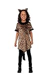 PartyXPeople Leoparden Kleid Kinderkostüm Raubkatze Verkleidung Kostüm braun-schwarz 12722-128