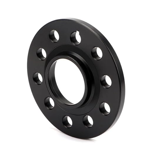 Spurverbreiterungen Auto 2 Stück 3/5/7/12/15/20mm Rad Spacer Adapter PCD 5x112 CB 66,5mm 5Lug Wheel Spacer(2PCS 15mm Black)