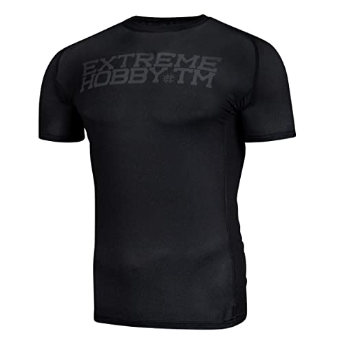 EXTREME HOBBY Technisches Shirt Herren, Shortsleeve, Kurzärmliges und Schnelltrocknendes Trainingsshirt, Thermoaktives, Kompressionspassform