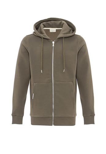 Cipo & Baxx Herren Sweatjacke Sweatshirt Basic Kapuzenpullover Reißverschluss Sweat CL556 Khaki XXL