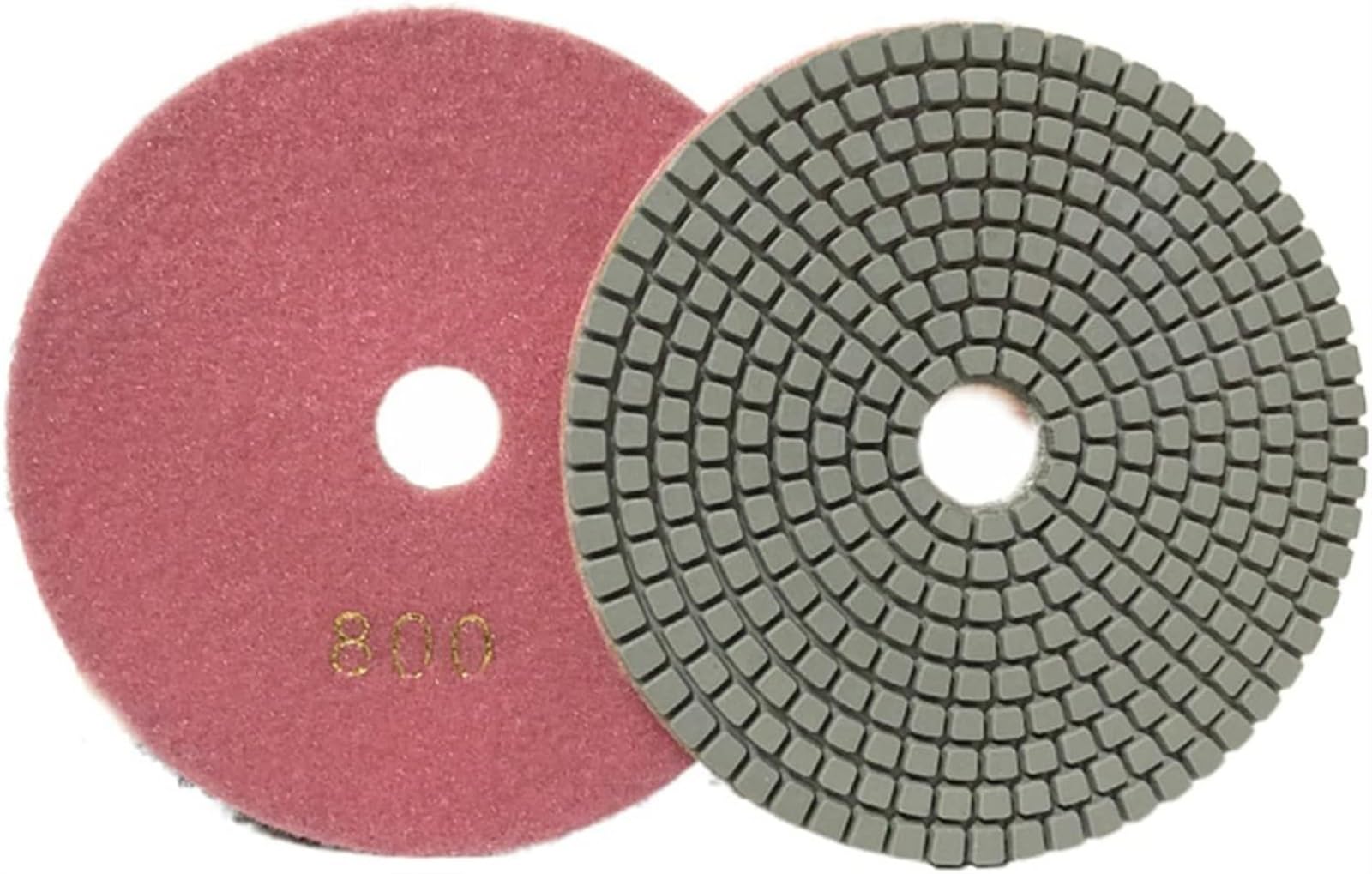 Keramikfliesen poliert, Schleifplatte, Diamant-Polierpads, 2 Stück, 5 Zoll, 125 mm, Diamant-Polierpad, trocken/nass, flexible Schleifscheiben for Polieren von Granit, Marmor, Stein, Schleifen, Schleif