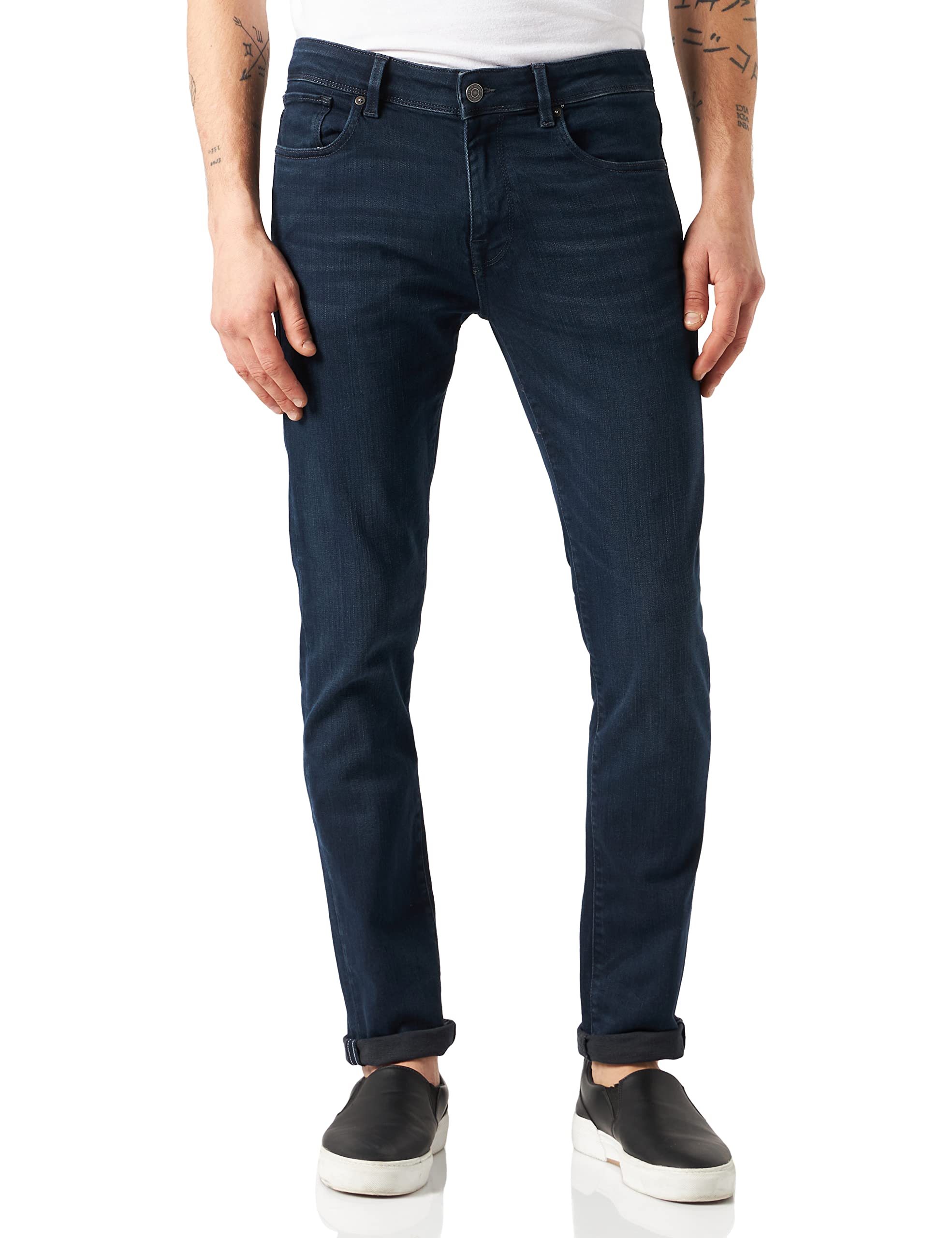 SELECTED HOMME Herren Slhslim-Leon 6155 Blubl Su-St JNS W Noos Slim Jeans, Blau (Blue Black Denim), 30W / 34L