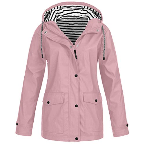 WANGTIANXUE Regenjacke Damen Gutschein wasserdichte Softshelljacke Outdoorjacke Atmungsaktive Packbare Übergangsjacke Leichte Jacke mit Kapuze für Frühlings Herbst zum Wandern Trekking Fahrrad