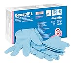 Honeywell KCL Dermatril® L 741 Einweghandschuhe für Rechts- und Linkshänder, Nitril, wasserdicht, geeignet für die Lebensmittel-/Chemieindustrie, Blau, Größe 7, 074107081C (SCHACHTEL mit 100 Stück)