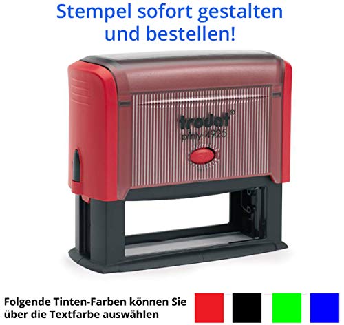 Stempel Trodat Printy 4925 (82x25 mm), für 9 Zeilen, in verschiedenen Farben, gleich Online gestalten!!! (rot)