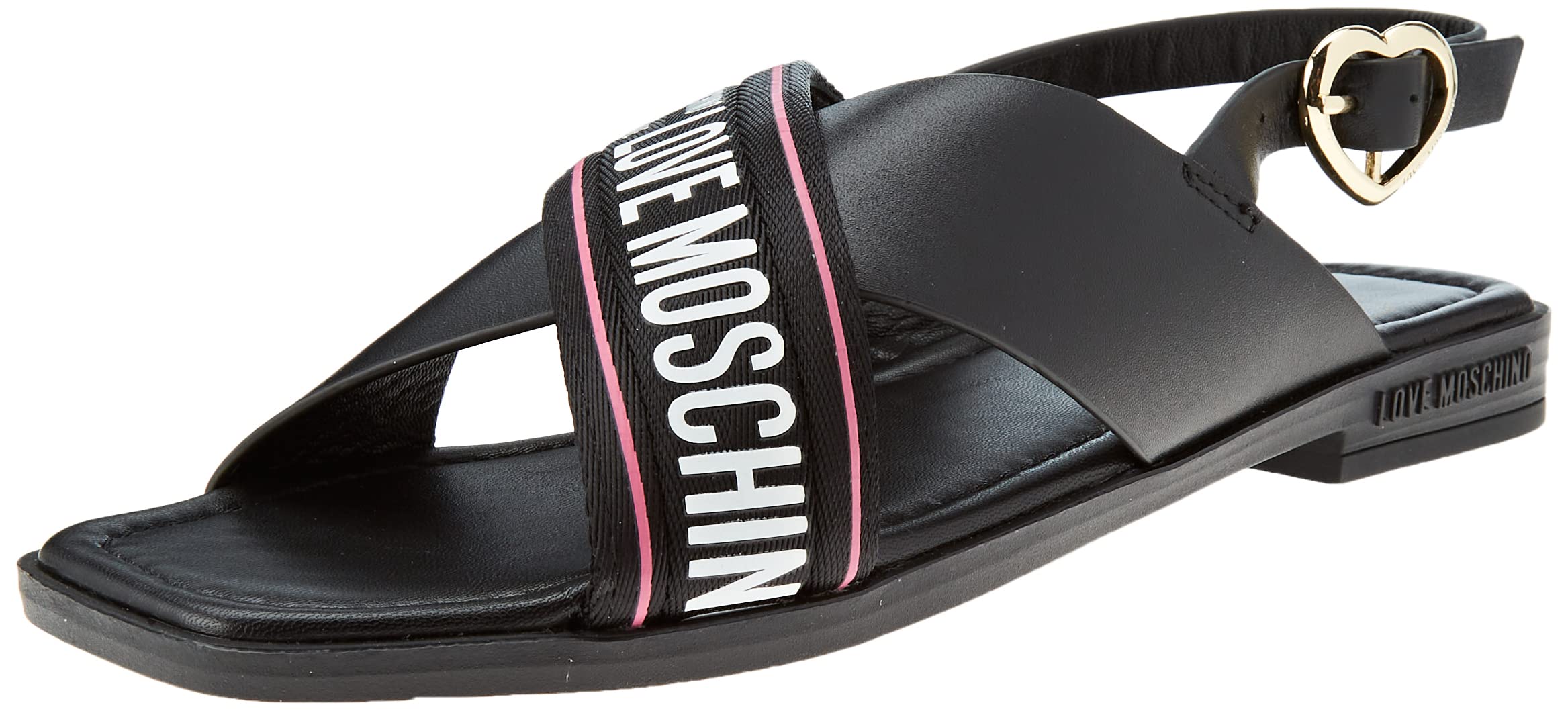 Love Moschino Damen Ja16432g0gix500a Sandale, Schwarz, 38 EU