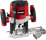 Einhell Oberfräse TC-RO 1155 E (1100 W, Ø 6 und 8 mm, Drehzahlregelung, Parallelanschlag, Absaugadapter, inkl. Zubehör)